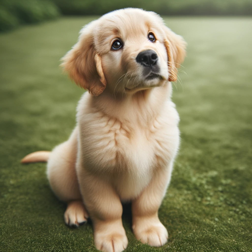 Imagen de Golden Retriever cachorro con ChatGPT y DALL-E 3